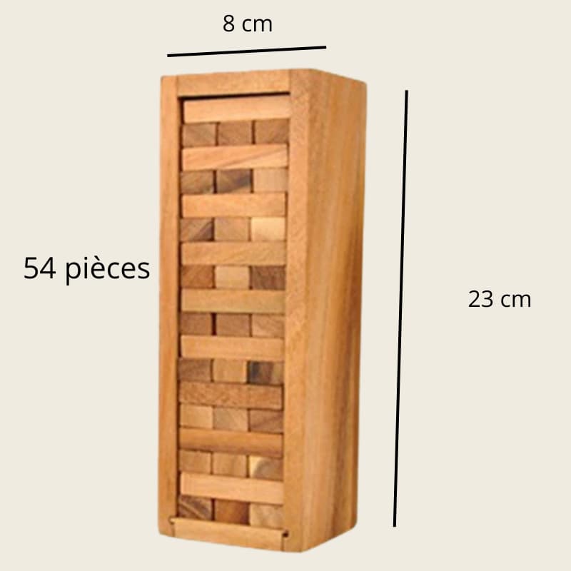 Tour de Blocs en Bois à Empiler - Pitchounart