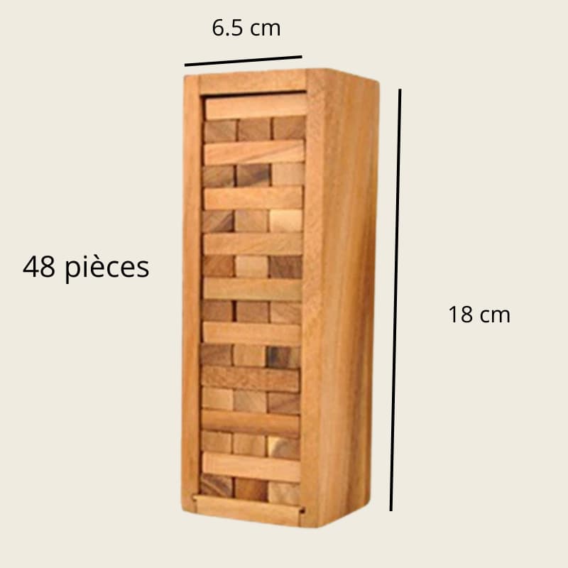 Tour de Blocs en Bois à Empiler - Pitchounart