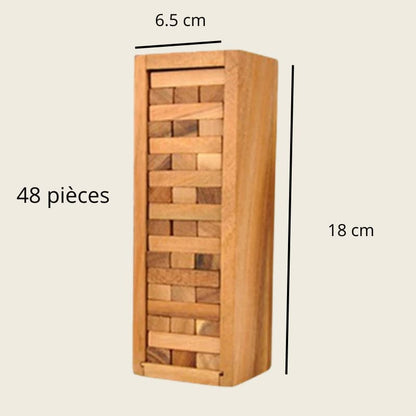 Tour de Blocs en Bois à Empiler - Pitchounart