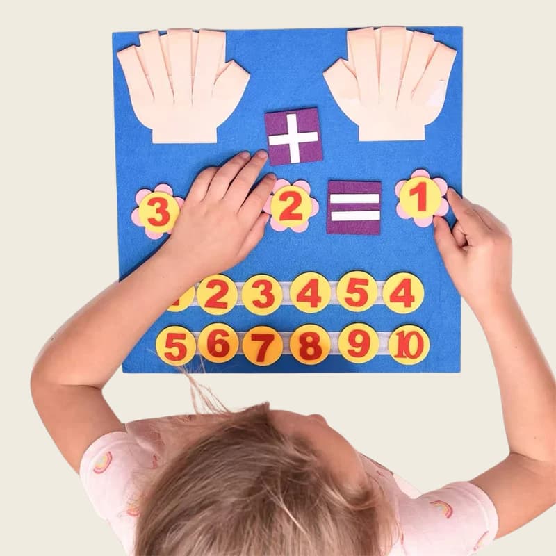 Jeu éducatif en tissu Montessori permettant d’enseigner les bases des mathématiques aux enfants
