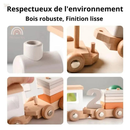 Train en bois Montessori-Pitchounart